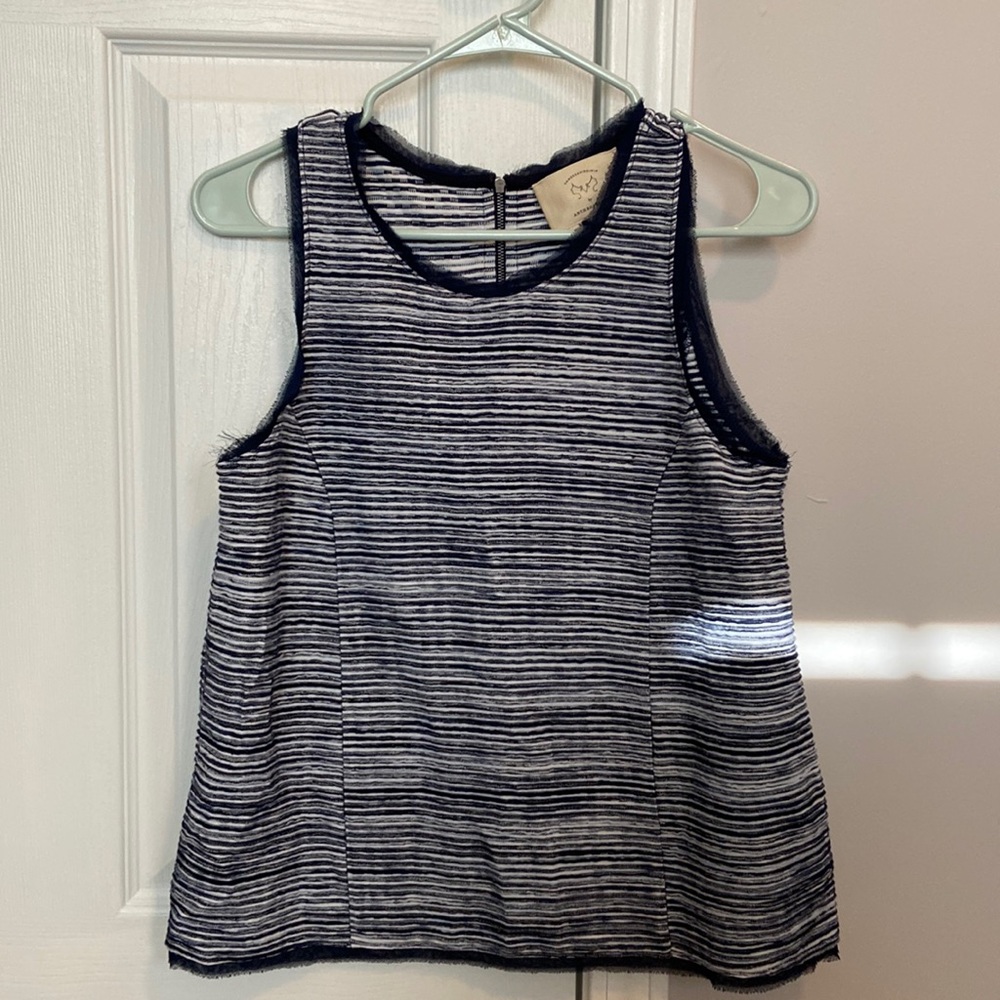 Anthropologie striped sleeveless top